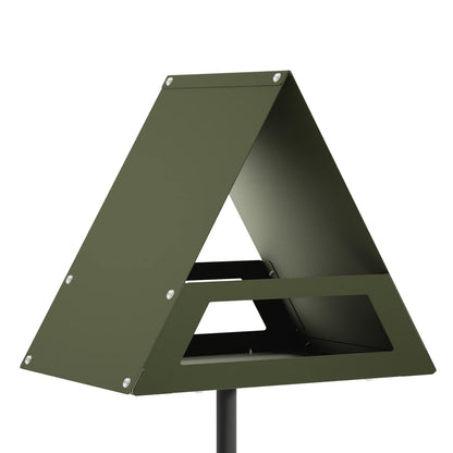 Bird Feeder Steel Olive Green