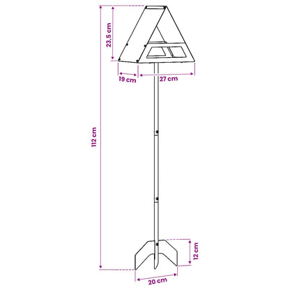 Bird Feeder Steel Olive Green