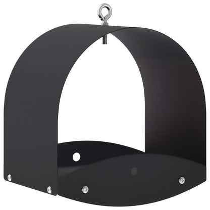 Hanging Bird Feeder Steel Black