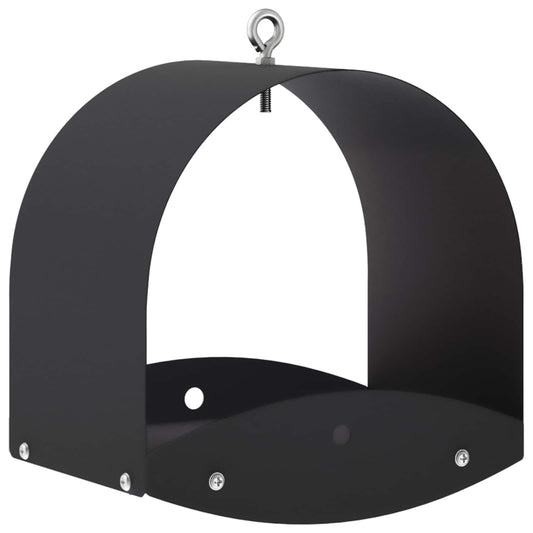 Hanging Bird Feeder Steel Black