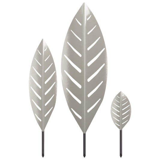 Garden Stake 3 pcs 116.5 x 35 x 3 cm Stainless Steel Silver