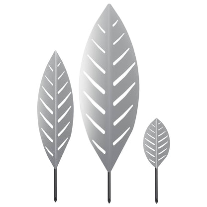 Garden Stake 3 pcs 116.5 x 35 x 3 cm Galvanised Steel Silver