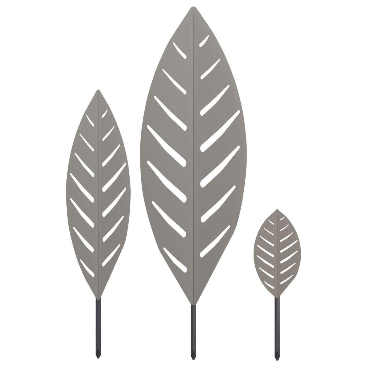 Garden Stake 3 pcs 116.5 x 35 x 3 cm Rusty Weathering Steel