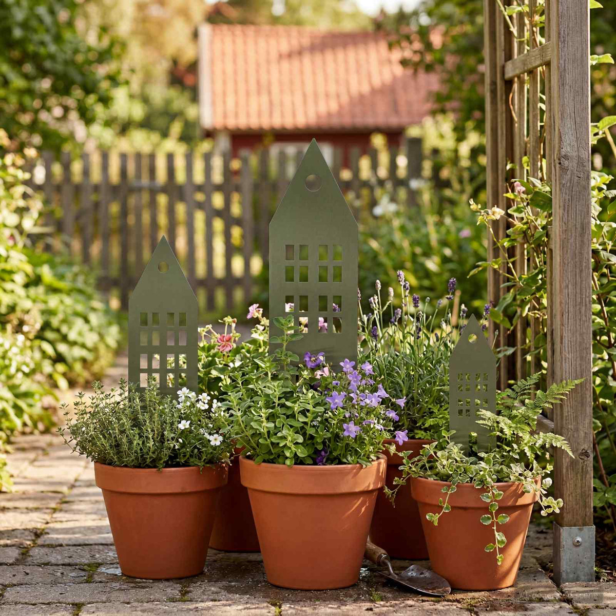 Garden Stake 3 pcs 41 x 10 x 0.08 cm Cold-rolled Steel