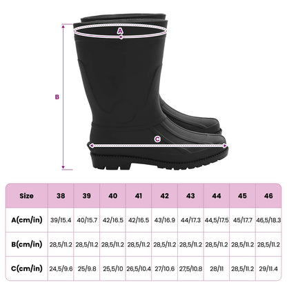 Rain Boots PVC Size 42 Black