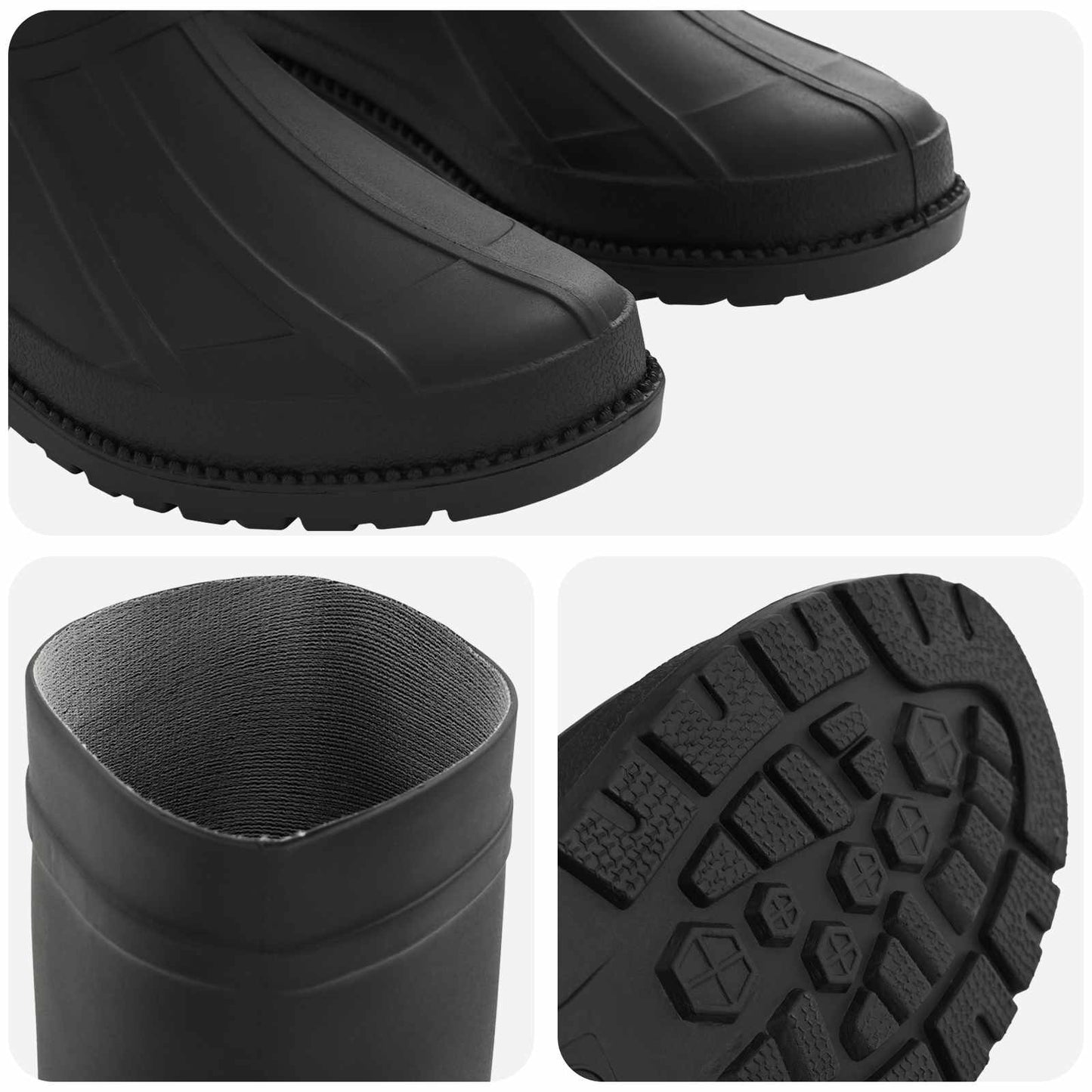 Rain Boots PVC Size 46 Black