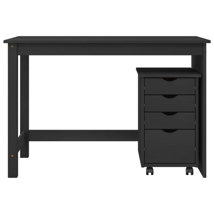 Desk Cabinet Set 2 pcs Grey Solid Pine Wood