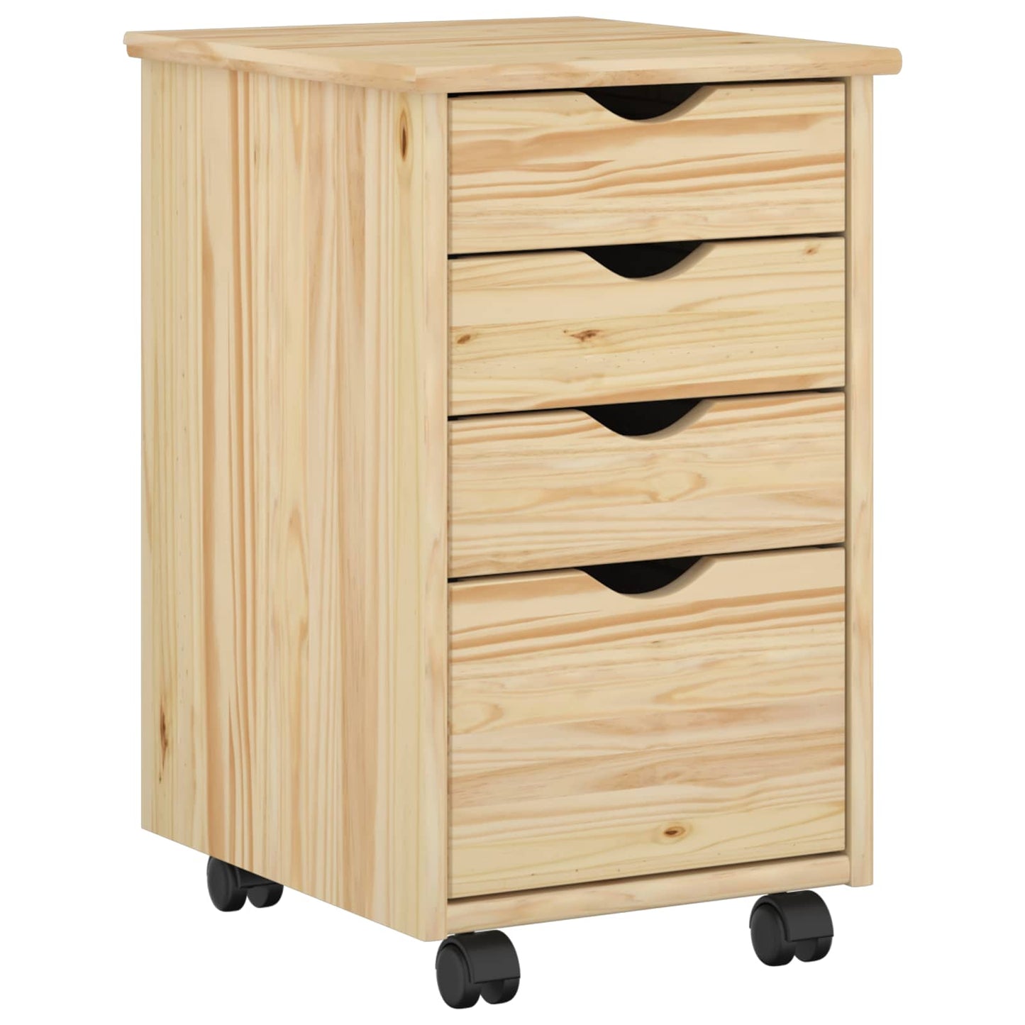 Desk Cabinet Set 2 pcs Brown Solid Pine Wood