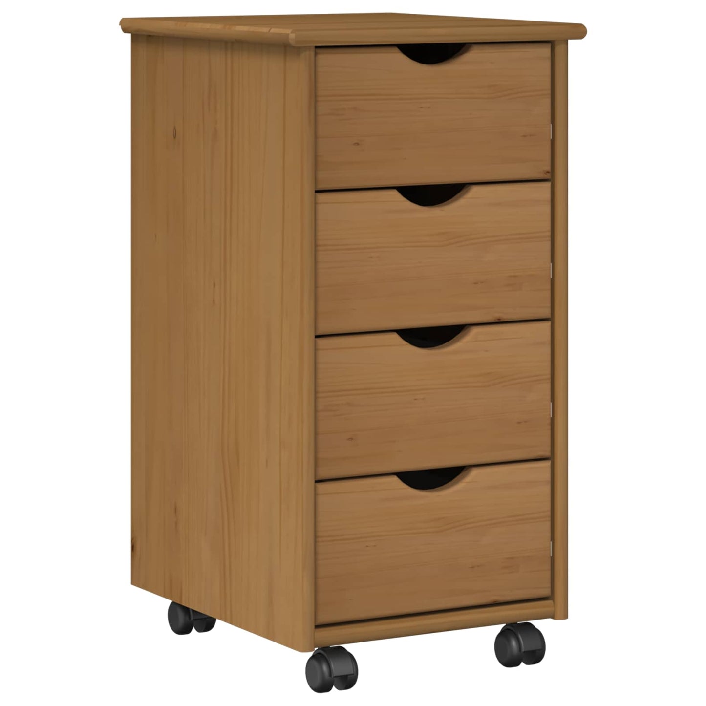 Desk Cabinet Set 2 pcs Honey Brown Solid Pine Wood