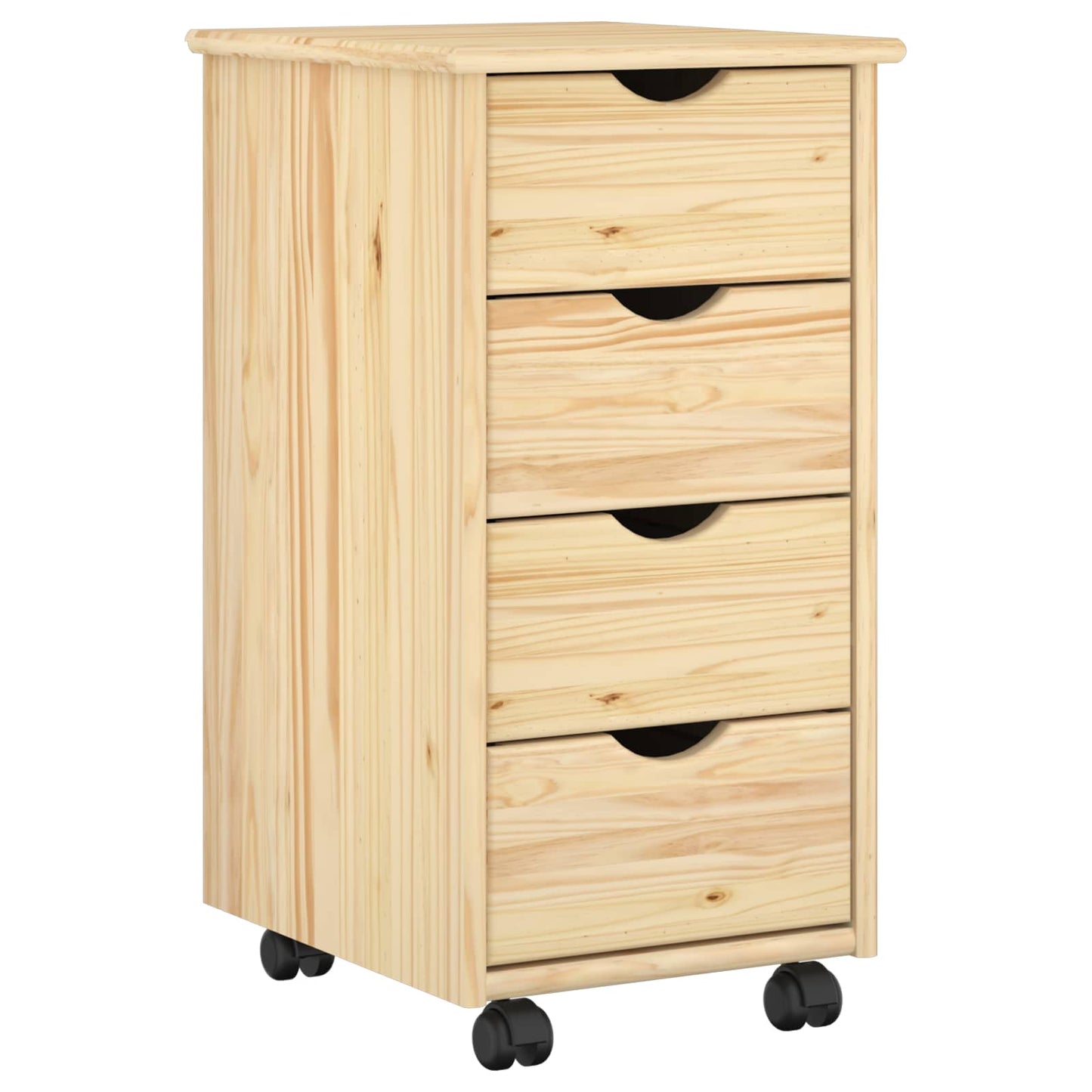 Desk Cabinet Set 2 pcs Brown Solid Pine Wood