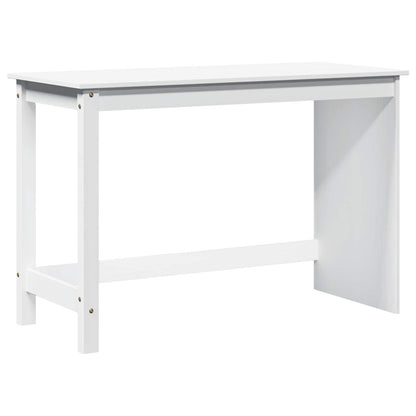 Desk Cabinet Set 2 pcs White Solid Pine Wood