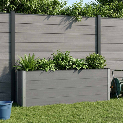 Garden Raised Bed 2 pcs Black 200 x 30 x 72 cm