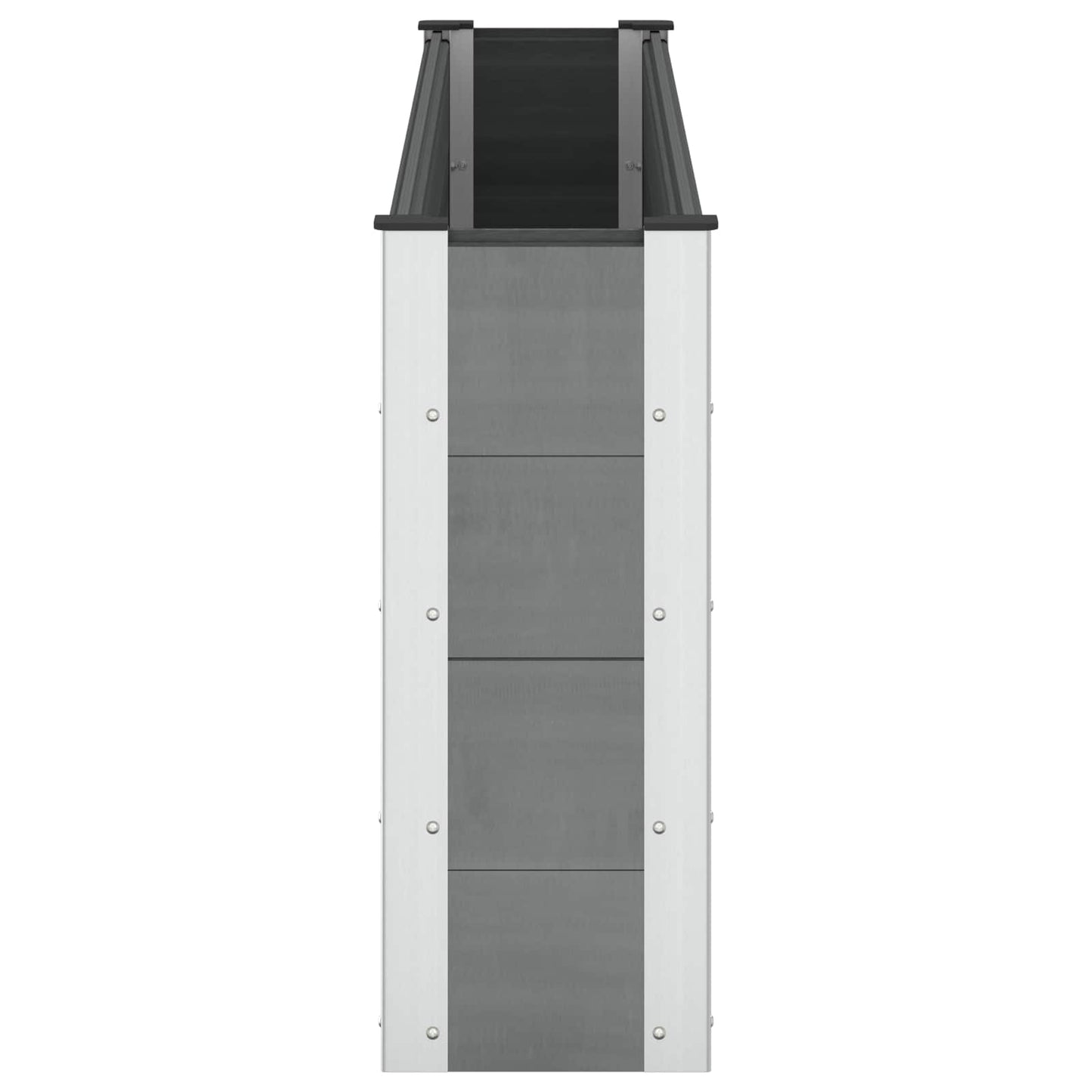 Garden Raised Bed Black 200 x 30 x 72 cm WPC and Aluminium