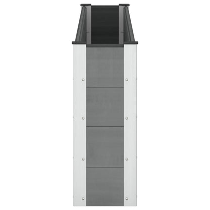 Garden Raised Bed Black 200 x 30 x 72 cm WPC and Aluminium