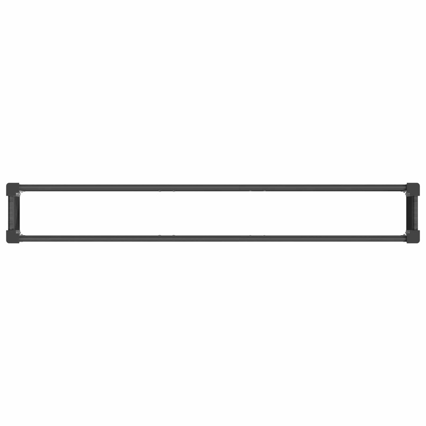 Garden Raised Bed Black 200 x 30 x 72 cm WPC and Aluminium