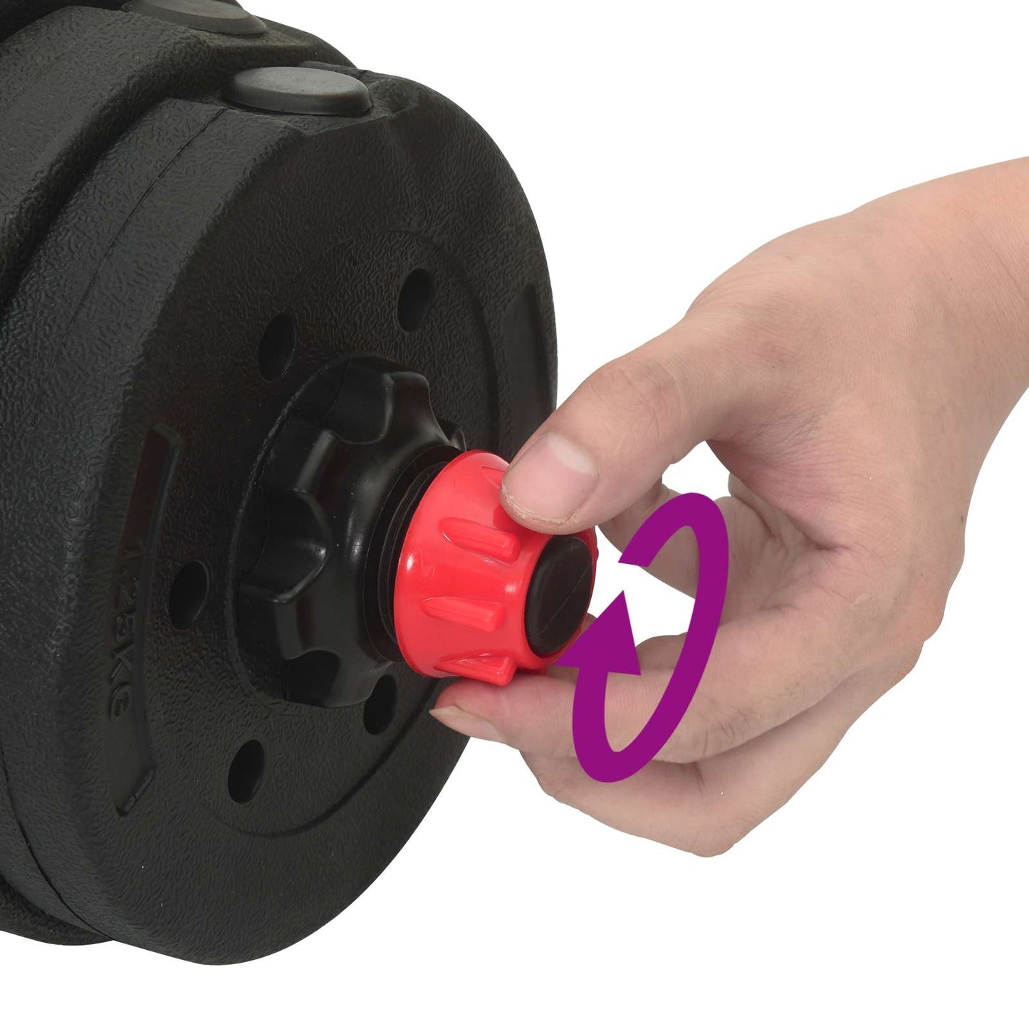 2-in-1 Dumbbell Set 40kg Black and Red Cement and Iron Sand