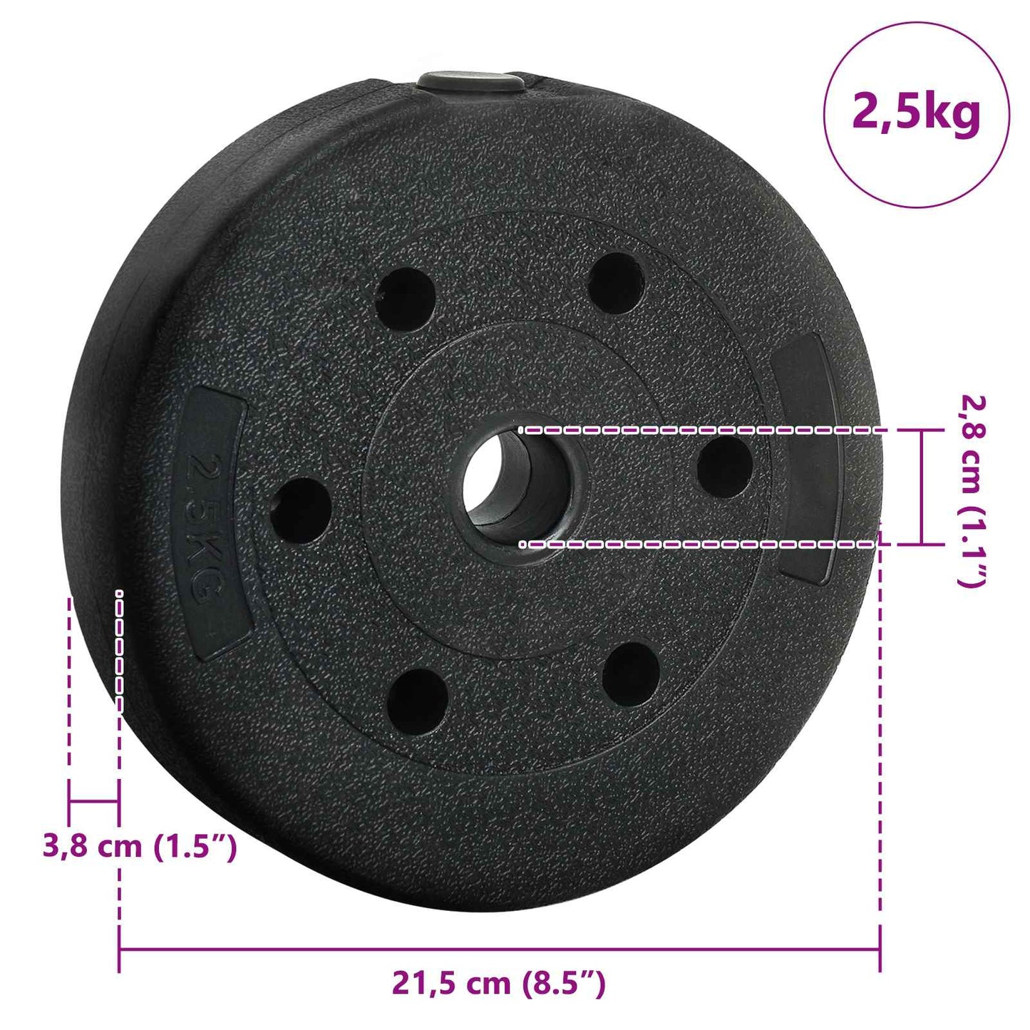 2-in-1 Dumbbell Set 40kg Black and Blue Cement and Iron Sand
