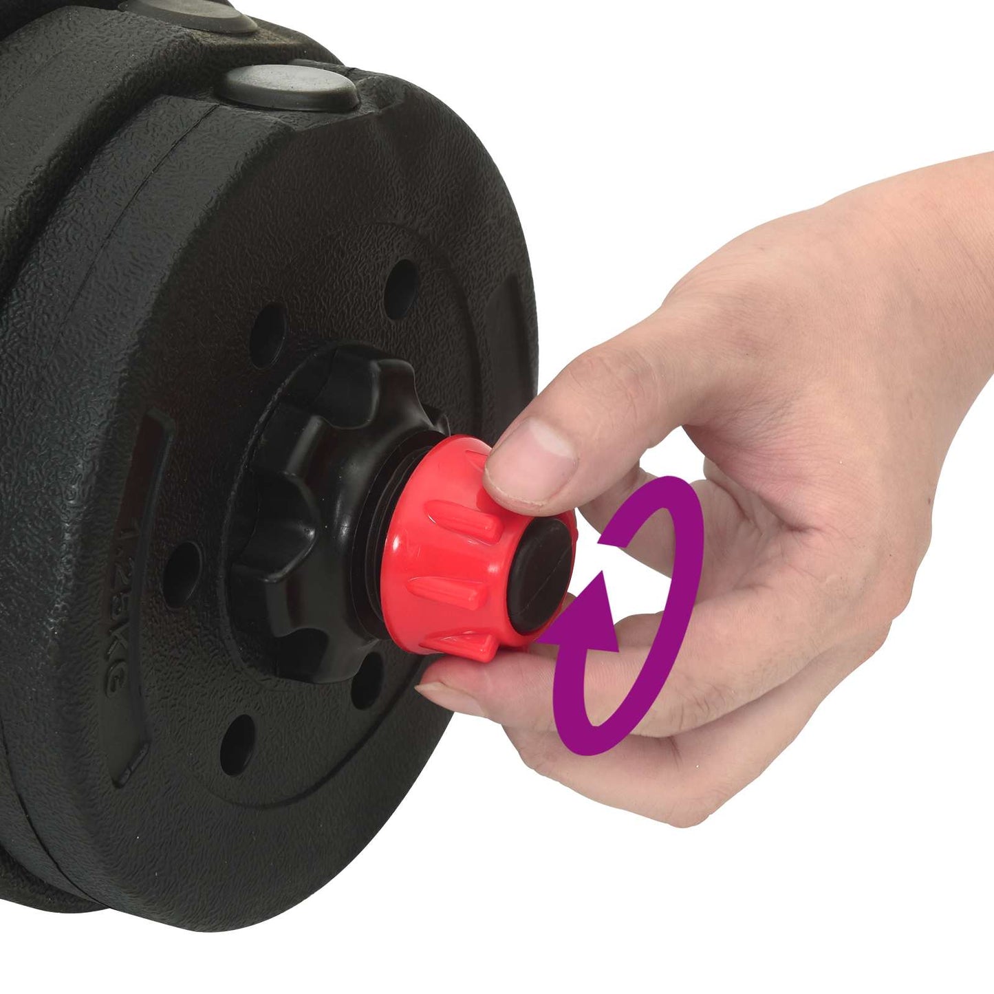 4-in-1 Dumbbell Set 40kg Black and Red Cement and Iron Sand