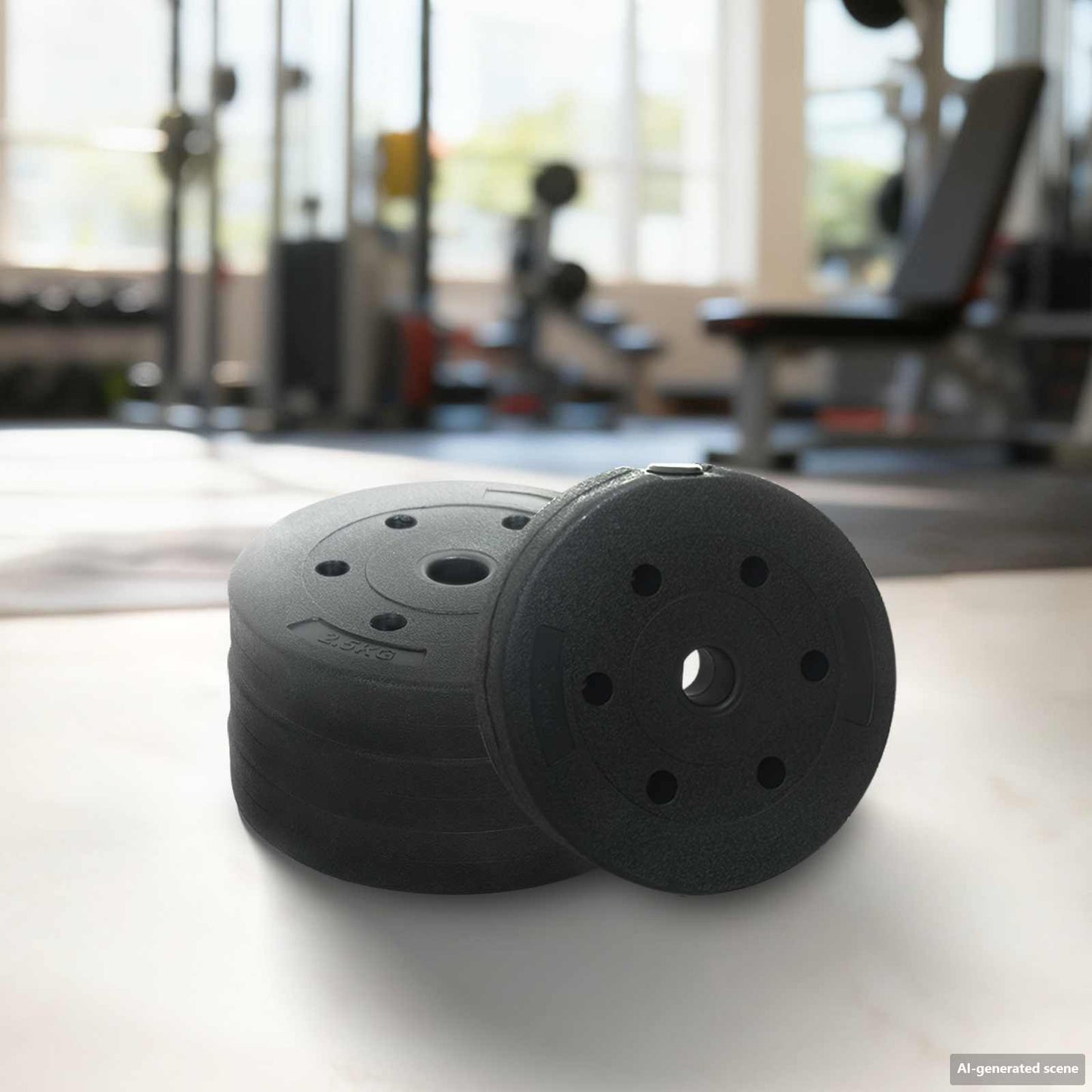 4-in-1 Dumbbell Set 40kg Black and Blue Cement and Iron Sand