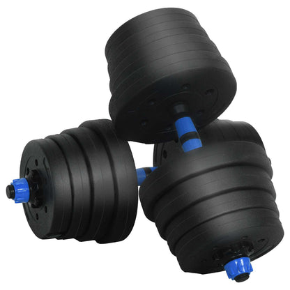 4-in-1 Dumbbell Set 40kg Black and Blue Cement and Iron Sand