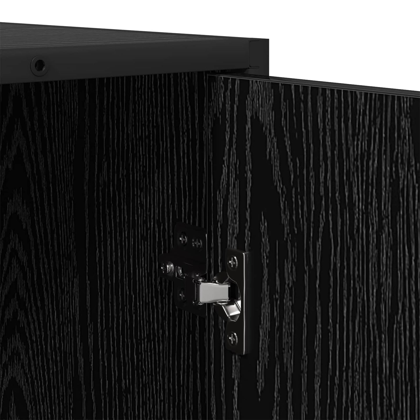 Sideboard Black Oak 92 x 35 x 76 cm Engineered Wood