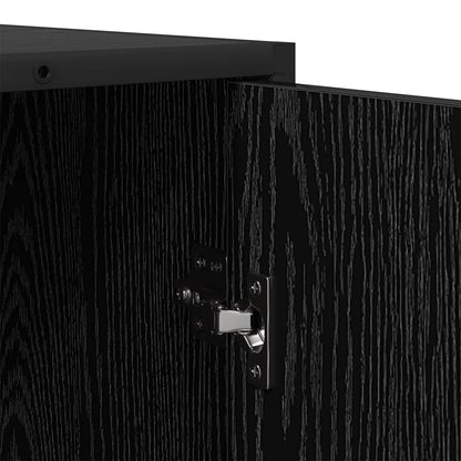 Sideboard Black Oak 92 x 35 x 76 cm Engineered Wood