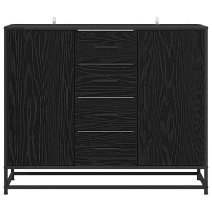 Sideboard Black Oak 92 x 35 x 76 cm Engineered Wood