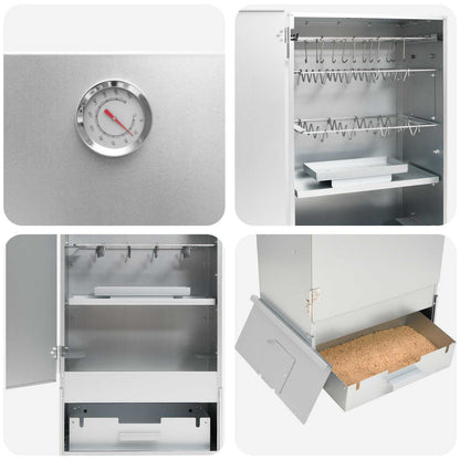 Smoker Oven 3 pcs 44.5 x 29 x 83 cm Galvanised steel Silver