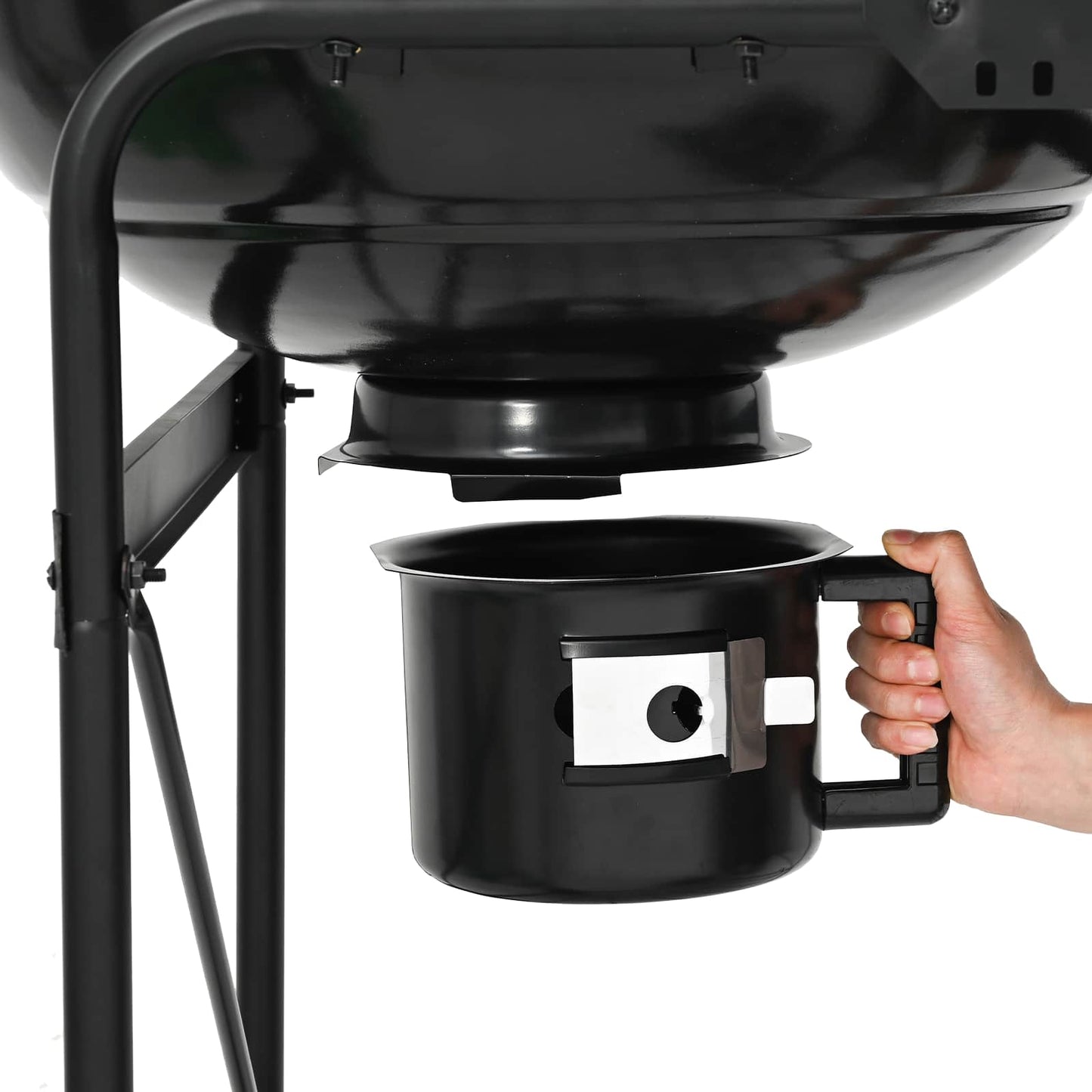 Charcoal Grill with Smoker Tubes 91 x 71 x 107 cm Steel Black