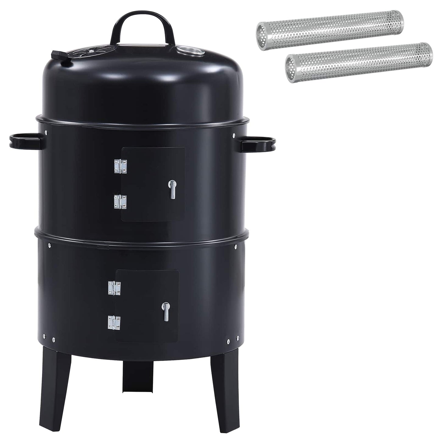 Outdoor Grill Ø 40 x 80 cm Steel Black