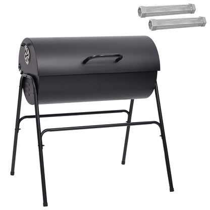 Barrel Grill with 2 Cooking Grids 3 pcs 80 x 73 x 90 cm Metal
