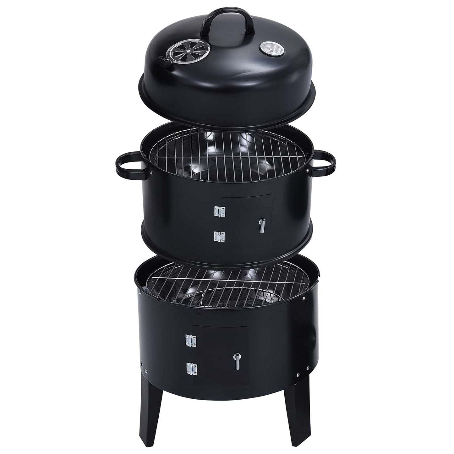 Outdoor Grill Ø 40 x 80 cm Steel Black