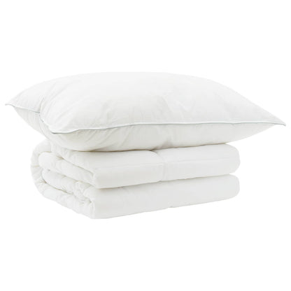 Duvet and Pillow Set 2 pcs 150x200 cm Summer 140 GSM Wool White
