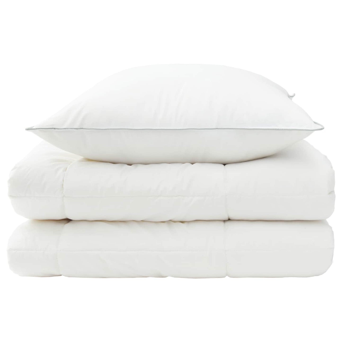 Duvet and Pillow Set 2 pcs 135x200 cm 4 Seasons 220 GSM Wool