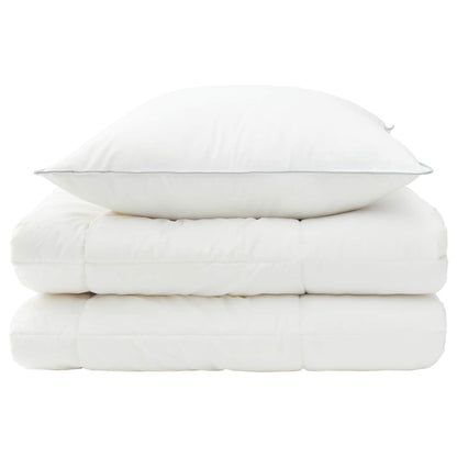 Duvet and Pillow Set 2 pcs 140x200 cm 4 Seasons 220 GSM Wool