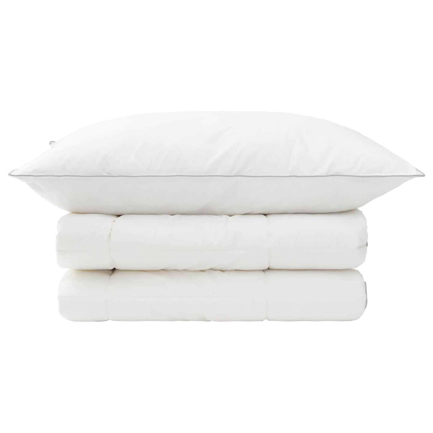 Duvet and Pillow Set 2 pcs 135x200 cm 4 Seasons 350 GSM Wool