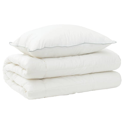 Duvet and Pillow Set 2 pcs 140x200 cm 4 Seasons 350 GSM Wool