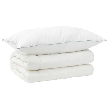 Duvet and Pillow Set 2 pcs 155x200 cm 4 Seasons 350 GSM Wool