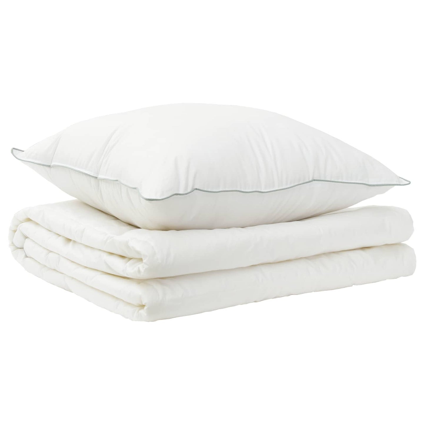 Duvet and Pillow Set 2 pcs 137x200 cm Summer 200 GSM Wool White