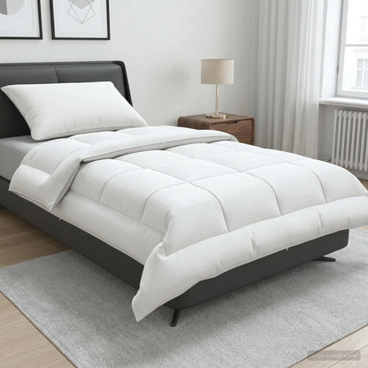 Duvet and Pillow Set 2 pcs 140x200 cm Summer 200 GSM Wool White