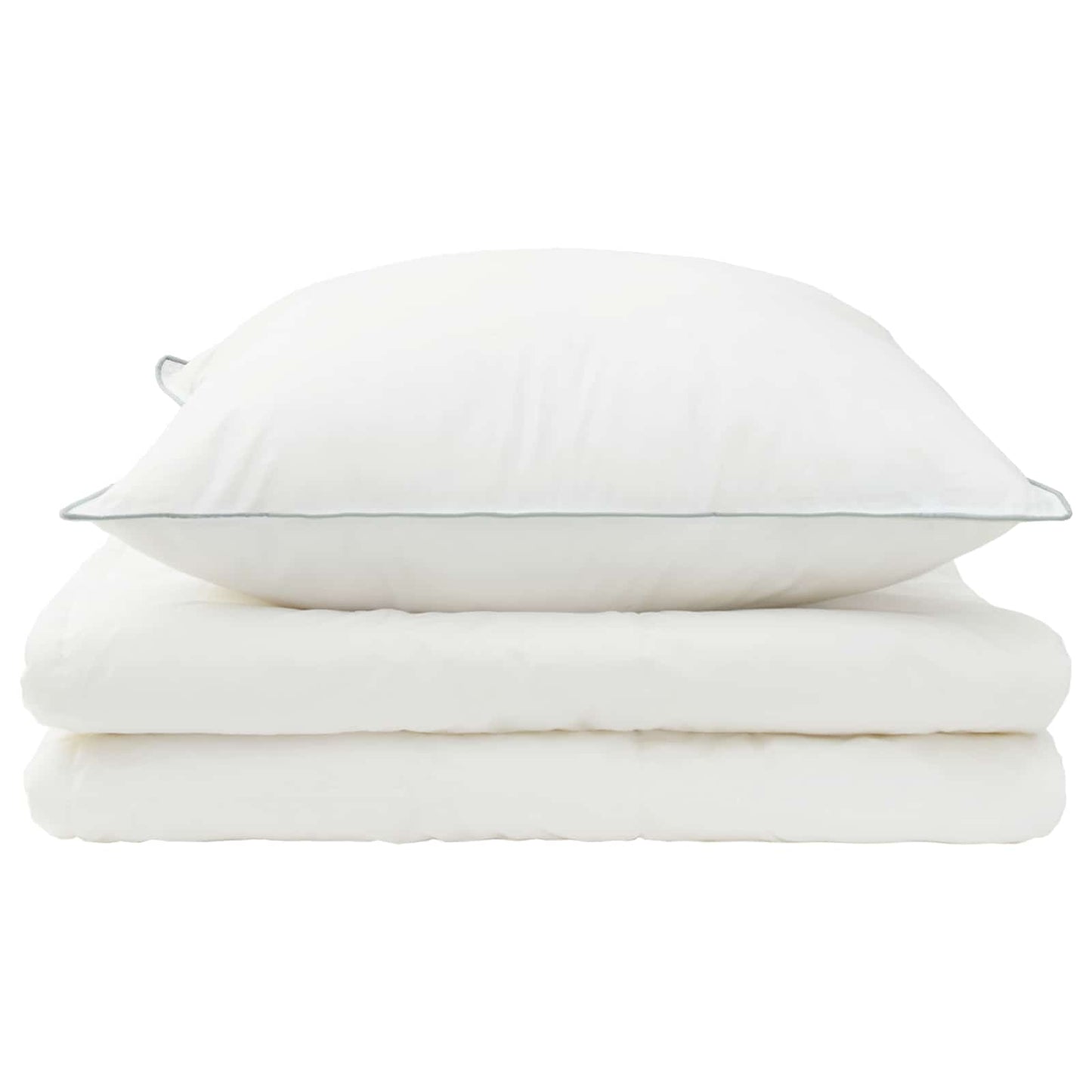 Duvet and Pillow Set 2 pcs 150x200 cm Summer 200 GSM Wool White