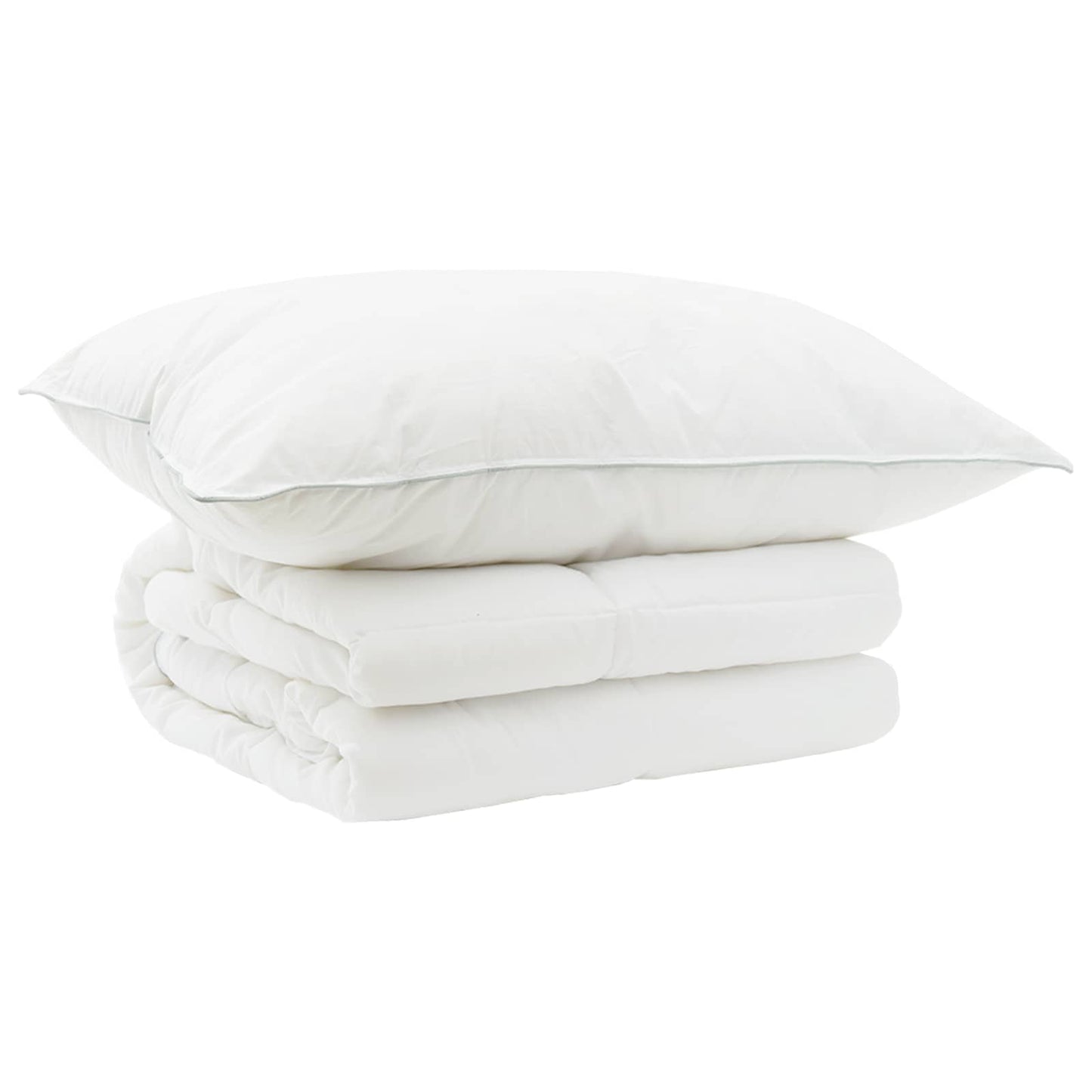 Duvet and Pillow Set 2 pcs 155x200 cm Summer 200 GSM Wool White