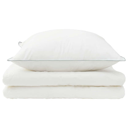 Duvet and Pillow Set 2 pcs 155x200 cm Summer 200 GSM Wool White