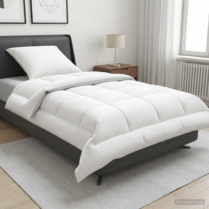 Duvet and Pillow Set 2 pcs 155x200 cm Summer 200 GSM Wool White