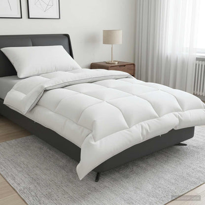 Duvet and Pillow Set 2 pcs 137x200 cm Winter 450 GSM Wool White