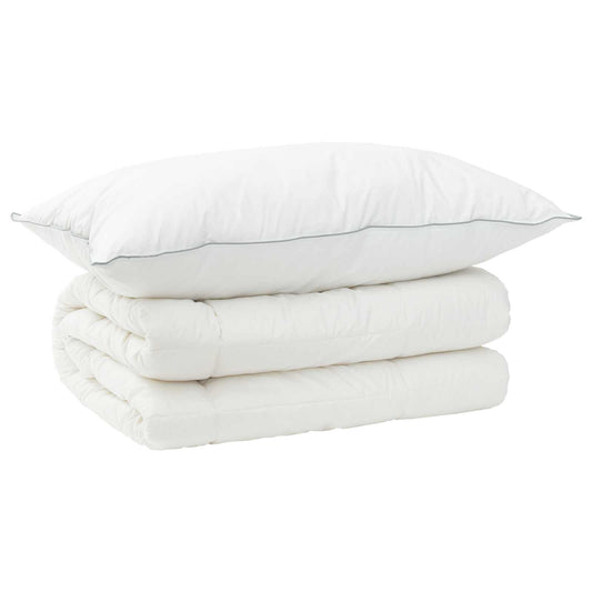Duvet and Pillow Set 2 pcs 140x200 cm Winter 450 GSM Wool White
