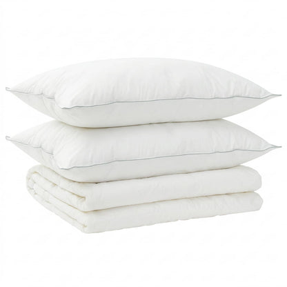 Duvet and Pillow Set 3 pcs 200x240 cm Summer 140 GSM Wool White