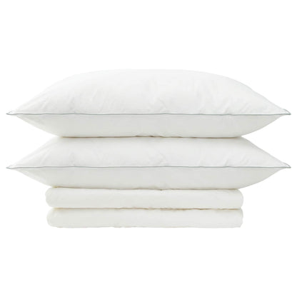 Duvet and Pillow Set 3 pcs 155x220 cm Summer 140 GSM Wool White
