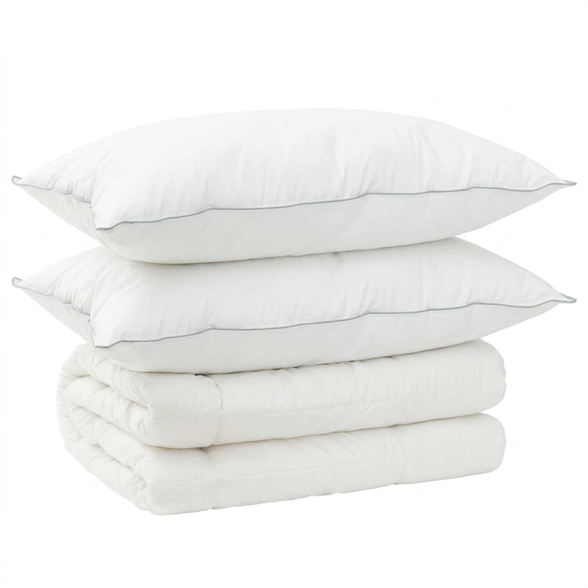 Duvet and Pillow Set 3 pcs 140x220 cm 4 Seasons 350 GSM Wool