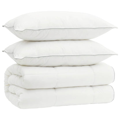 Duvet and Pillow Set 3 pcs 200x200 cm 4 Seasons 140+220 GSM